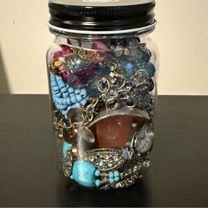 Small Jar of Semi Mystery Jewelry